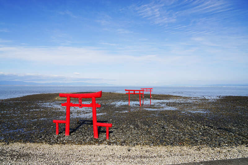 大魚神社の海中鳥居