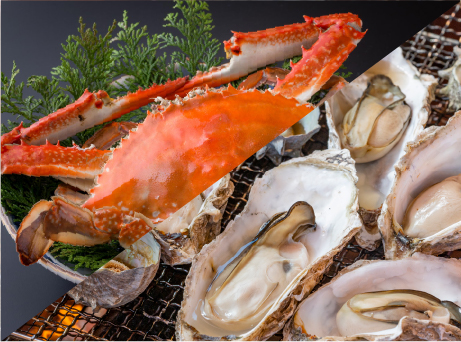 竹崎かにと牡蠣